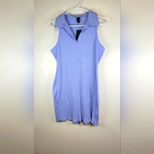 Wild Fable Womens Ribbed Light Blue Tank Dress SZ XL Collar NWT. Brand new.